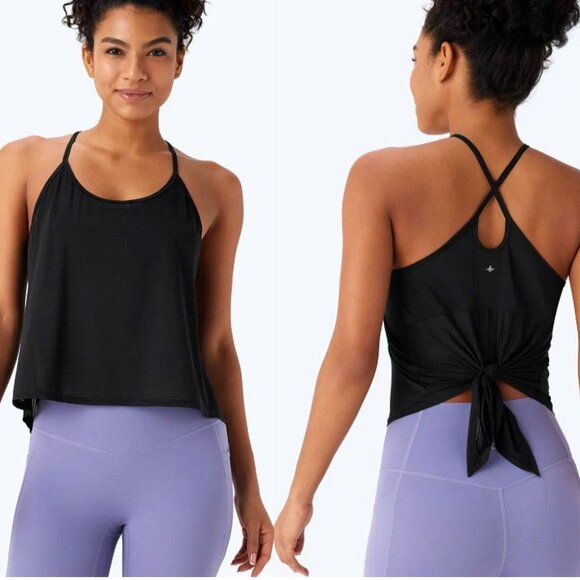 Halara Athleisure Black Hem Quick Dry Activewear Yoga Cami Top Size Small, NWT - Picture 2 of 16